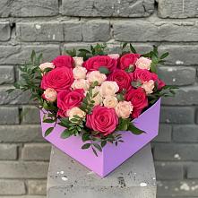 Цветочная композиция из Розы в коробке в Дор
