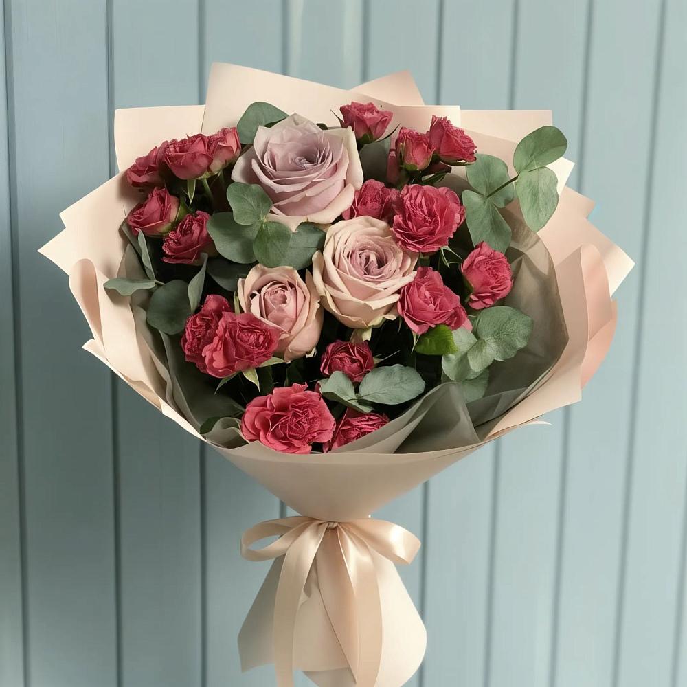 Букет цветов из: Гвоздики и Розы в Дор