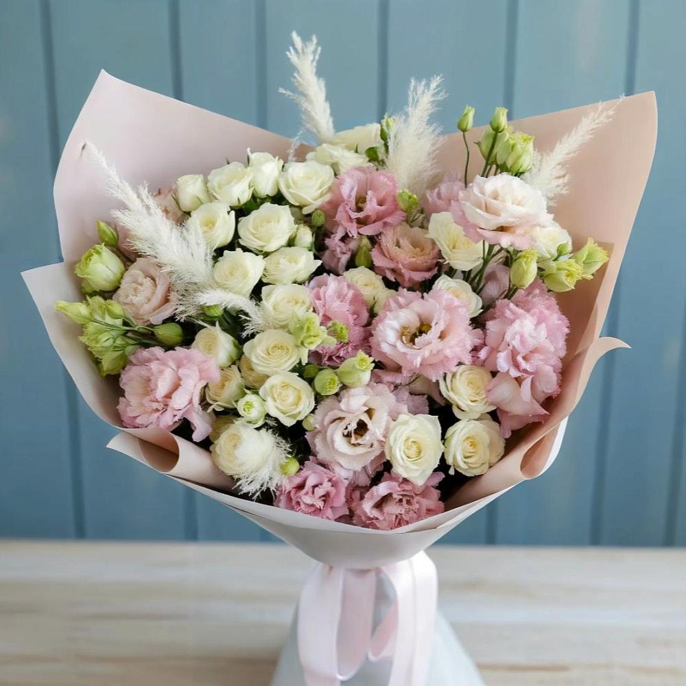 Букет цветов из: Альстромерии и Розы в Дор