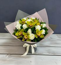 Букет цветов из:  Орхидеи и Розы в Дор