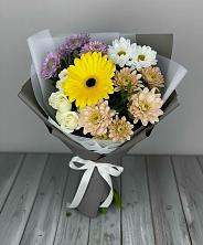 Букет цветов из:  Розы, Герберы и Хризантемы в Дор