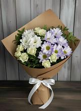 Букет цветов из:  Хризантемы и Розы в Дор