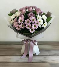 Букет цветов из:  Хризантемы и Розы #REPLACE_PRED# Дор