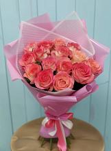 Букет 15 Розовых роз Равель #REPLACE_PRED# Дор