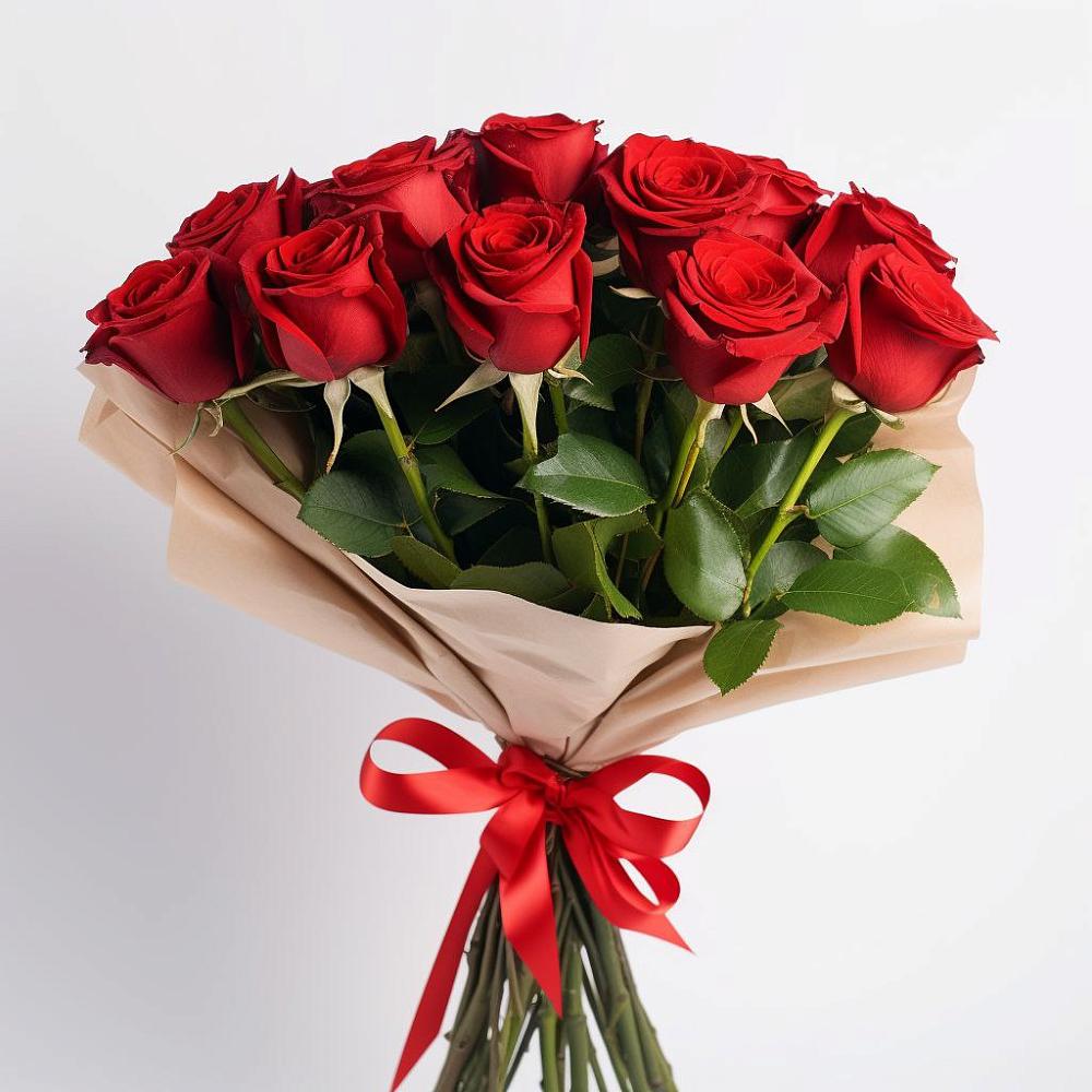 Букет 11 Красных роз Эдлесс Лав в Дор
